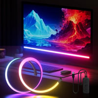Lumtang RGBIC Monitor Alatti Fénysáv - 60 cm USB LED Világítás Játékhoz, Zenei Szinkronizálással, Színolvasó Funkcióval, PC/Monitor Kiegészí 1