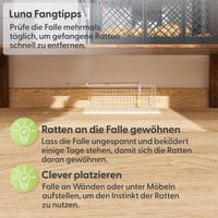 Luna Élő Egércsapda Fa 30x11cm Állatkíméletes Újrahasználható Rágcsálócsapda 6