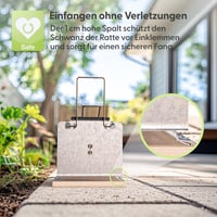 Luna Élő Egércsapda Fa 30x11cm Állatkíméletes Újrahasználható Rágcsálócsapda 3