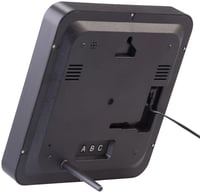 Ceas de masă și de perete radiocontrolat Lunartec cu LED-uri albastre și afișaj al temperaturii, ceas digital radio-comandat 8