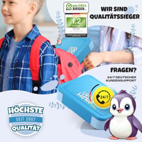 LUNCH HERO Pingvines Uzsonnás Doboz Gyerekeknek - Szivárgásmentes Ételhordó Rekeszekkel - BPA-mentes Bento Box Iskolába és Óvodába, Evőeszkö 6