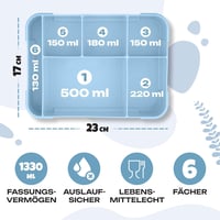 LUNCH HERO Pingvines Uzsonnás Doboz Gyerekeknek - Szivárgásmentes Ételhordó Rekeszekkel - BPA-mentes Bento Box Iskolába és Óvodába, Evőeszkö 4