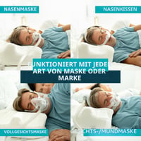 Vankúš Lunderg CPAP pre spáčov na boku – s 2 obliečkami – nastaviteľný vankúš z pamäťovej peny na spanie na chrbte, boku a bruchu, znižuje únik vzduchu 8
