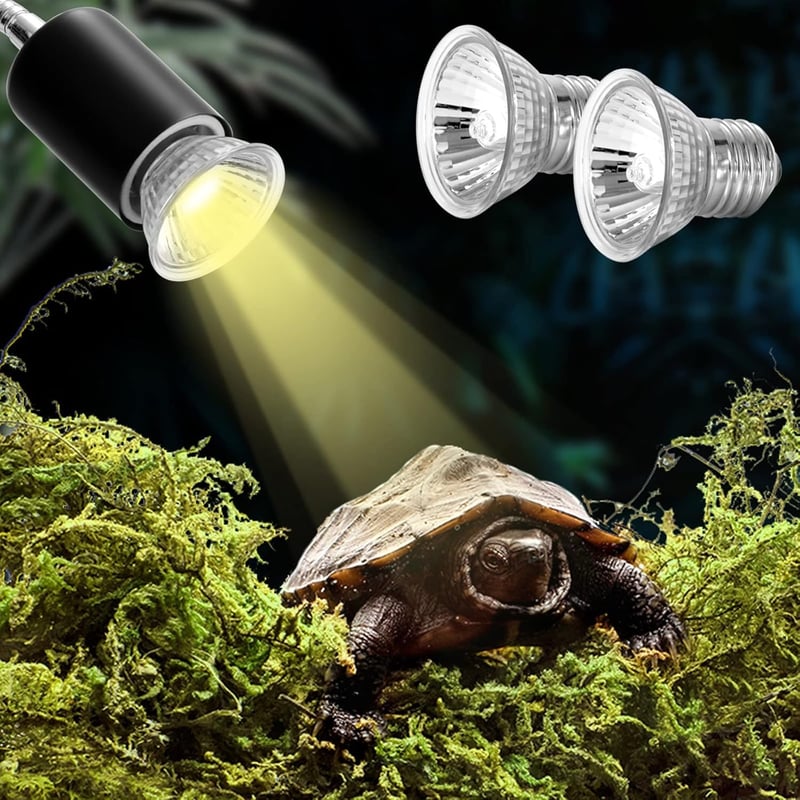 LUNEKUCK Teknős Hőlámpa 25W 50W UVA/UVB Terrárium Lámpa E27 Csipeszes