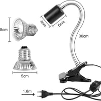 LUNEKUCK Teknős Hőlámpa 25W 50W UVA/UVB Terrárium Lámpa E27 Csipeszes 2