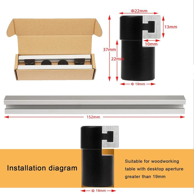 Luolety 2 buc. Discuri de strângere din aluminiu pentru banc de lucru, 19 mm, dispozitiv de poziționare DIY pentru tâmplărie