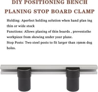 Luolety 2 buc. Discuri de strângere din aluminiu pentru banc de lucru, 19 mm, dispozitiv de poziționare DIY pentru tâmplărie 7