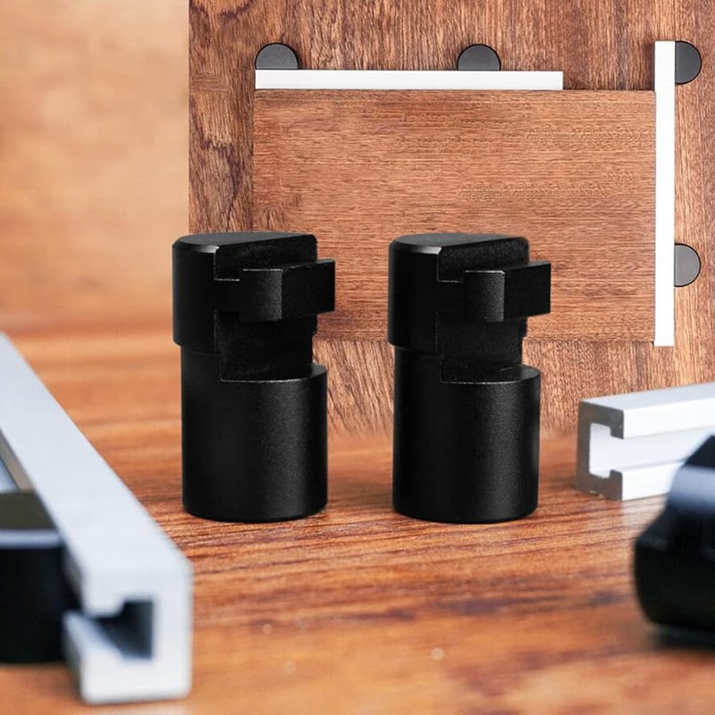 Luolety 2 buc. Discuri de strângere din aluminiu pentru banc de lucru, 19 mm, dispozitiv de poziționare DIY pentru tâmplărie