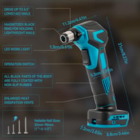 Akumulátorové automatické kladivo pre Makita 18V, elektrická klincovačka s magnetickým skľučovadlom na drevo a mäkké kovy (bez akumulátora) 4