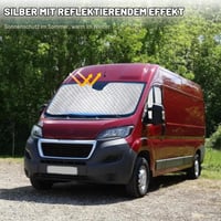 Vnútorná tepelnoizolačná clona na čelné sklo pre Fiat Ducato X250/290 a Peugeot Boxer 2006-2025, 3-dielna sada, vodoodolná, odolná voči UV žiareniu, skladacia roleta 8