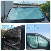 Vnútorná tepelnoizolačná clona na čelné sklo pre Fiat Ducato X250/290 a Peugeot Boxer 2006-2025, 3-dielna sada, vodoodolná, odolná voči UV žiareniu, skladacia roleta 4