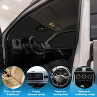 Vnútorná tepelnoizolačná clona na čelné sklo pre modely Vauxhall Vivaro 2019-2025, 3-dielna nepremokavá súprava odolná voči UV žiareniu, skladateľný kryt na čelné sklo 8