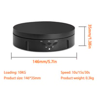 Platan Rotativ Electric luolety pentru Fotografie, Suport Rotativ 360 de Grade, Capacitate de Încărcare 10 kg, cu 5 Fundaluri, pentru Bijuterii și Videoclipuri Live 5