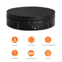 Platan Rotativ Electric luolety pentru Fotografie, Suport Rotativ 360 de Grade, Capacitate de Încărcare 10 kg, cu 5 Fundaluri, pentru Bijuterii și Videoclipuri Live 4