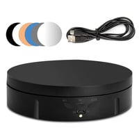 Platan Rotativ Electric luolety pentru Fotografie, Suport Rotativ 360 de Grade, Capacitate de Încărcare 10 kg, cu 5 Fundaluri, pentru Bijuterii și Videoclipuri Live 1