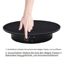 Platou Rotativ Electric luolety pentru Fotografie, Suport Rotativ Motorizat 90/180/360 Grade cu Acumulator, Masă de 20 cm cu Capacitate de Încărcare de 8 kg, cu 5 Fundaluri 3