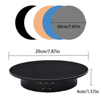 Platou Rotativ Electric luolety pentru Fotografie, Suport Rotativ Motorizat 90/180/360 Grade cu Acumulator, Masă de 20 cm cu Capacitate de Încărcare de 8 kg, cu 5 Fundaluri 2