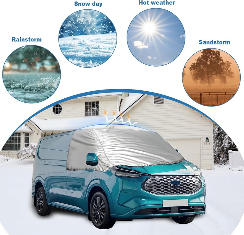 Luolety Ford Transit Custom szélvédő takaró 2012-2022 hó jég nap védelem