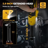luolety DeWalt 18V/20V kefe nélküli akkumulátoros racsnis csavarkulcs 3/8" - 16 cm nyél, 80 Nm, LED (akku nélkül) 5