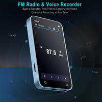Luoran MP3 lejátszó Bluetooth WiFi 4" IPS kijelző HiFi hangszóró FM rádió 6