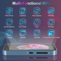 Luoran MP3 lejátszó Bluetooth WiFi 4" IPS kijelző HiFi hangszóró FM rádió 7