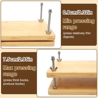 Set de legătorie de cărți LUPATDY, presă de cărți 30 x 19,2 cm, linii de legare, material textil pentru reparații, suport pliabil pentru restaurarea cărților vechi 3