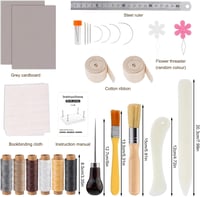 Set de legătorie de cărți LUPATDY, presă de cărți 30 x 19,2 cm, linii de legare, material textil pentru reparații, suport pliabil pentru restaurarea cărților vechi 6