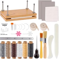 Set de legătorie de cărți LUPATDY, presă de cărți 30 x 19,2 cm, linii de legare, material textil pentru reparații, suport pliabil pentru restaurarea cărților vechi 1