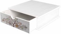Lupia Kávékapszula és Pad Tárolófiók Fehér Fa 33x33 cm Konyhai Szervező 8
