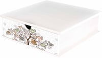Lupia Kávékapszula és Pad Tárolófiók Fehér Fa 33x33 cm Konyhai Szervező 7