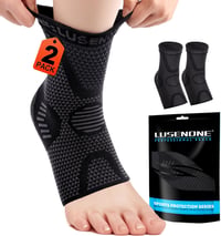 Lusenone 2 db Bokaszalag Kompressziós Bokaortézis Plantar Fasciitis Achilles Ín Fekete S 1