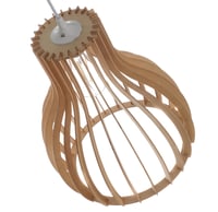 Závesné svietidlo LUSSIOL Helsinki S, drevo, prírodná farba, 60 W, priemer 28 x výška 34 cm 9