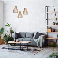 Závesné svietidlo LUSSIOL Helsinki S, drevo, prírodná farba, 60 W, priemer 28 x výška 34 cm 3