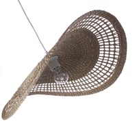 Lussiol Ondine bohémsky luster, závesné svietidlo z prírodného ratanu – stropné svietidlo s objímkou E27, biely kábel, kompatibilné s LED, 60 W, Ø 60 cm 3