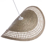 Lussiol Ondine bohémsky luster, závesné svietidlo z prírodného ratanu – stropné svietidlo s objímkou E27, biely kábel, kompatibilné s LED, 60 W, Ø 60 cm 4
