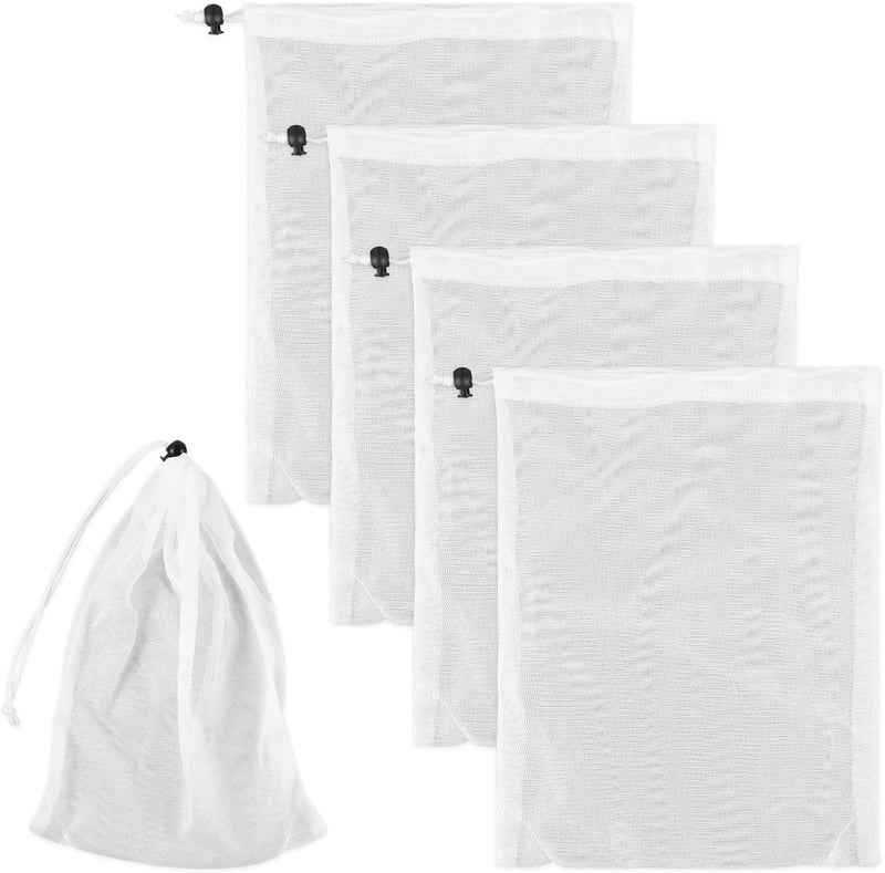 LUTER 30x23 cm Finom Szűrőzsák Pool Cleaner Vákuumhoz 4 db Nylon Háló