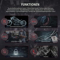 Diagnostické zariadenie na motocykle LUTIFIX M3-A, čítačka chybových kódov OBD2, kompatibilná s Honda, Yamaha, Kawasaki, s voltmetrom 3