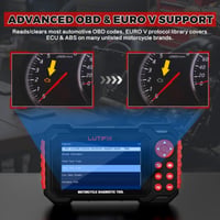 Motocyklový OBD2 skener LUTIFIX M7, kompletný systém, podpora 70+ značiek, 100+ funkcií, Wi-Fi aktualizácia, 5-palcový IPS displej 5