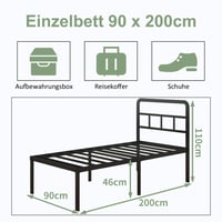 Jednolôžková posteľ Lutown-Teen 90x200 cm s čelom, rám postele s výškou 46 cm 2