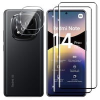 Lutree tvrdené ochranné sklo na displej pre Xiaomi Redmi Note 14 Pro Plus 5G, 2+2 ks, s 3D ochranou fotoaparátu, tvrdosť 9H, HD, odolné proti poškriabaniu 1