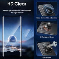 Lutree tvrdené ochranné sklo na displej pre Xiaomi Redmi Note 14 Pro Plus 5G, 2+2 ks, s 3D ochranou fotoaparátu, tvrdosť 9H, HD, odolné proti poškriabaniu 8