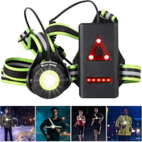 LuTuo Futólámpa 500 Lumen - USB Tölthető Mellkaslámpa 90° Állítható Fejjel, Vízálló LED Sportlámpa 360° Fényvisszaverővel Futáshoz, Horgásza 1