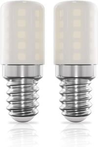 LUTW E14 LED Hűtőszekrény Izzó 6000K Hideg Fehér 3W 2db Csomag 1