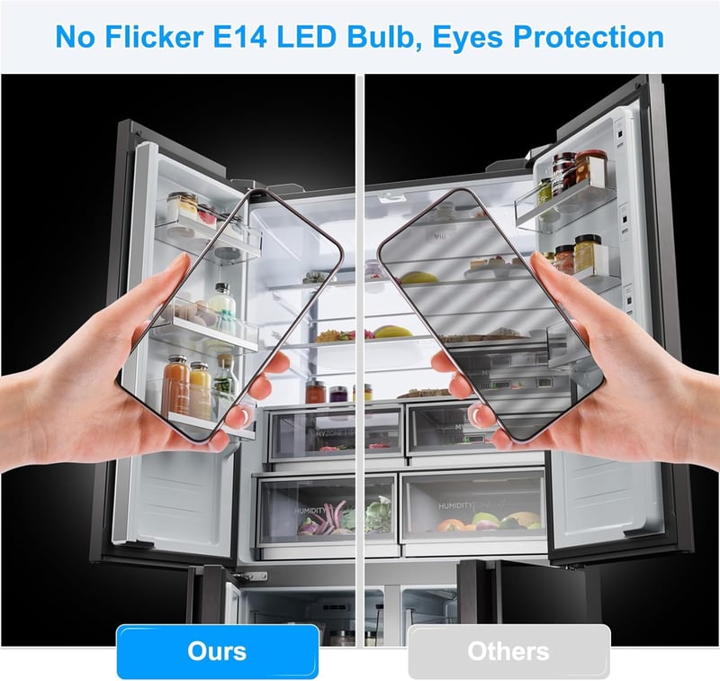 LUTW E14 LED Hűtőszekrény Izzó 6000K Hideg Fehér 3W 2db Csomag