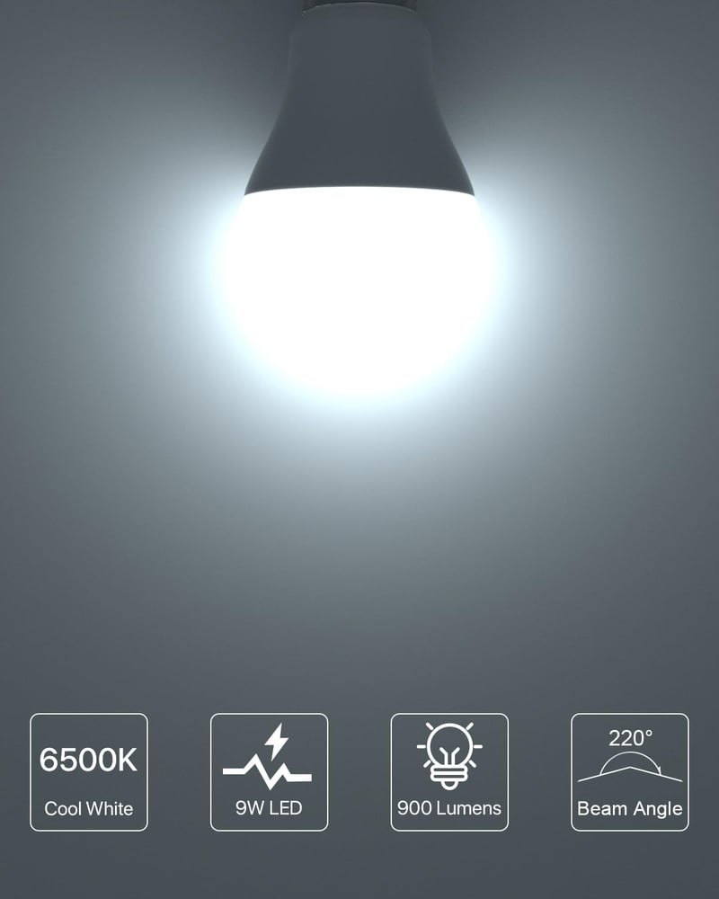 LUTW E27 LED izzó 9W 6500K hideg fehér 900 lm 3 db csomag