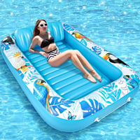Saltea gonflabilă de apă LUVTOY pentru piscină 180x120 cm - Saltea plutitoare albastră pentru copii și adulți - Jucărie mare pentru piscină, saltea de relaxare pentru vară 2
