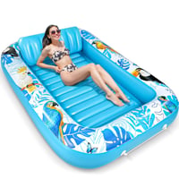 Saltea gonflabilă de apă LUVTOY pentru piscină 180x120 cm - Saltea plutitoare albastră pentru copii și adulți - Jucărie mare pentru piscină, saltea de relaxare pentru vară 1