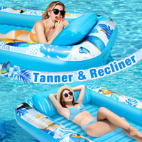 Saltea gonflabilă de apă LUVTOY pentru piscină 180x120 cm - Saltea plutitoare albastră pentru copii și adulți - Jucărie mare pentru piscină, saltea de relaxare pentru vară 4