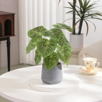LUWENER Műnövény Dekorációs Zöld Leveles Növény 35 cm Irodai Fürdőszobai Lakberendezés 2