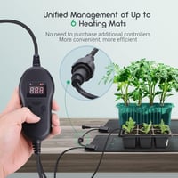 Luxbird Növényi Fűtőszőnyeg Szett - 4 db Vízálló IP67 Hőszőnyeg Időzítővel, 30W, Csíráztató Melegítő Párásító Üvegházakhoz, 52,7x25,4 cm 3